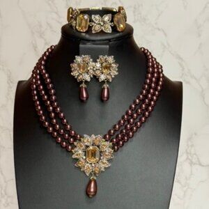 Heidi Daus "Purple/Gold Twist" Set